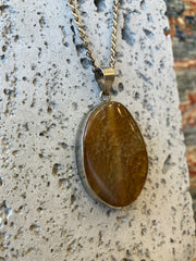 . Stone Crystal & Stainless Steel Handmade Necklaces - Vintage Boho Jewelry - Persian Necklace