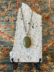 . Stone Crystal & Stainless Steel Handmade Necklaces - Vintage Boho Jewelry - Persian Necklace