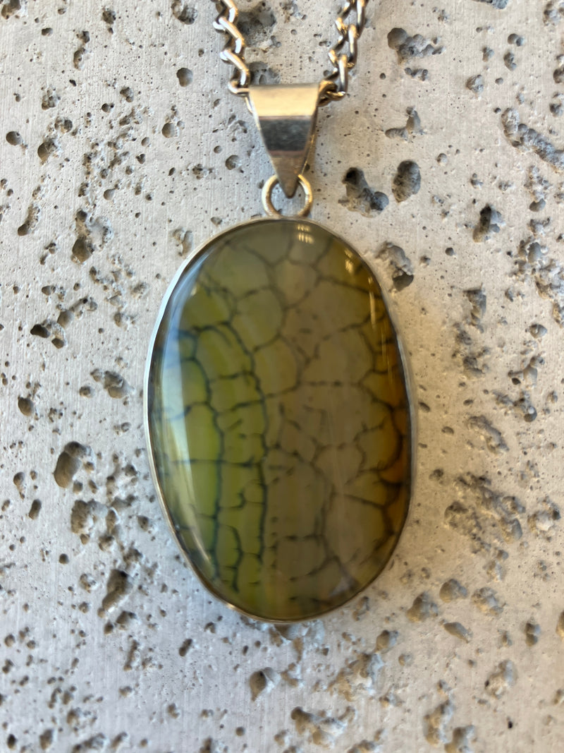 . Stone Crystal & Stainless Steel Handmade Necklaces - Vintage Boho Jewelry - Persian Necklace