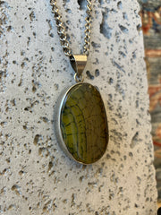 . Stone Crystal & Stainless Steel Handmade Necklaces - Vintage Boho Jewelry - Persian Necklace