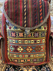 Persian Hand Embroidered Backpack - Hand Made  - Jajim - Sirjan - Kilim - Nomad Tribal Boho Bag