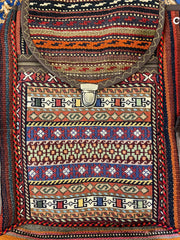 Persian Hand Embroidered Backpack - Hand Made  - Jajim - Sirjan - Kilim - Nomad Tribal Boho Bag