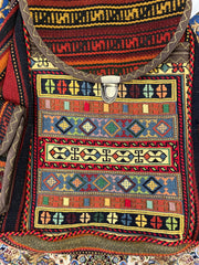 Persian Hand Embroidered Backpack - Hand Made  - Jajim - Sirjan - Kilim - Nomad Tribal Boho Bag