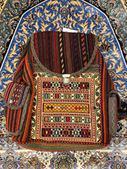 Persian Hand Embroidered Backpack - Hand Made  - Jajim - Sirjan - Kilim - Nomad Tribal Boho Bag
