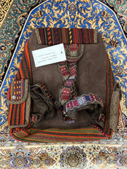 Persian Hand Embroidered Backpack - Hand Made  - Jajim - Sirjan - Kilim - Nomad Tribal Boho Bag