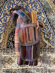 Persian Hand Embroidered Hand Bag - Hand Made  - Jajim - Sirjan - Kilim - Nomad Tribal Boho Bag