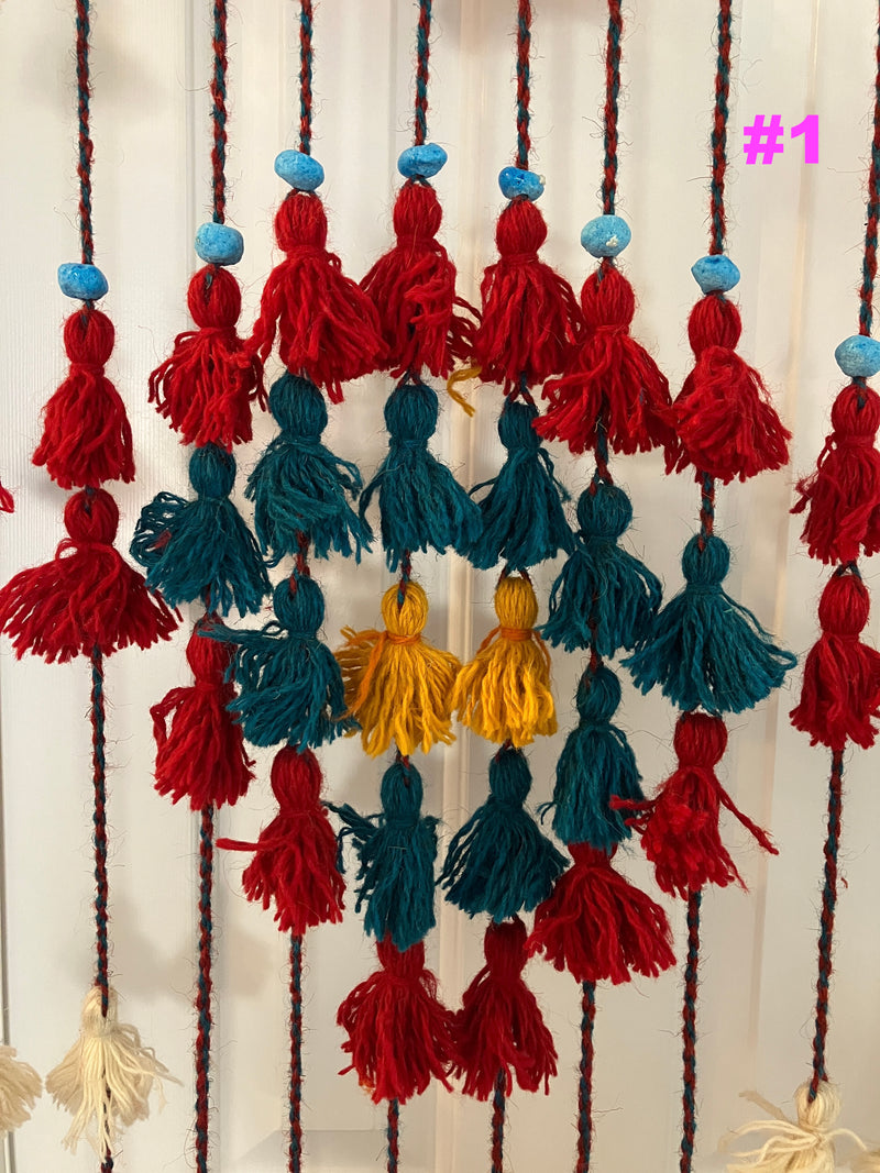. Hand Made Door & Window Curtains - Macrame Style - Boho - Hippy - Persian Made - 100% Wool & Natural Plants Dyes - Various Sizes