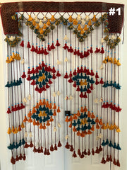 . Hand Made Door & Window Curtains - Macrame Style - Boho - Hippy - Persian Made - 100% Wool & Natural Plants Dyes - Various Sizes