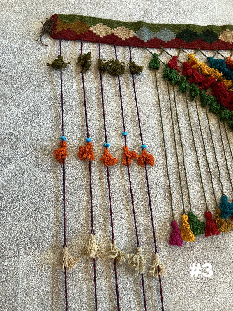 . Hand Made Door & Window Curtains - Macrame Style - Boho - Hippy - Persian Made - 100% Wool & Natural Plants Dyes - Various Sizes