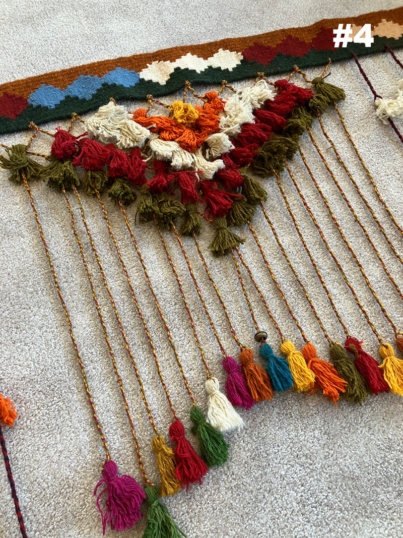 . Hand Made Door & Window Curtains - Macrame Style - Boho - Hippy - Persian Made - 100% Wool & Natural Plants Dyes - Various Sizes