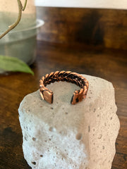 Leaf Copper Effect Metal Ring - Adjustable Size - Hand Made Persian Ring
