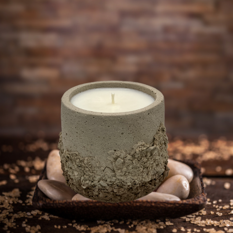 Rustic Brown Gradient Natural Soy Candle