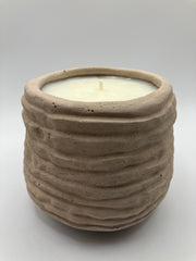 Rustic Coil Pot - 17 Fluid Ounces - Fresh Cotton Scented - Natural Soy Candle - Tawny Brown