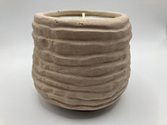 Rustic Coil Pot - 17 Fluid Ounces - Fresh Cotton Scented - Natural Soy Candle - Tawny Brown